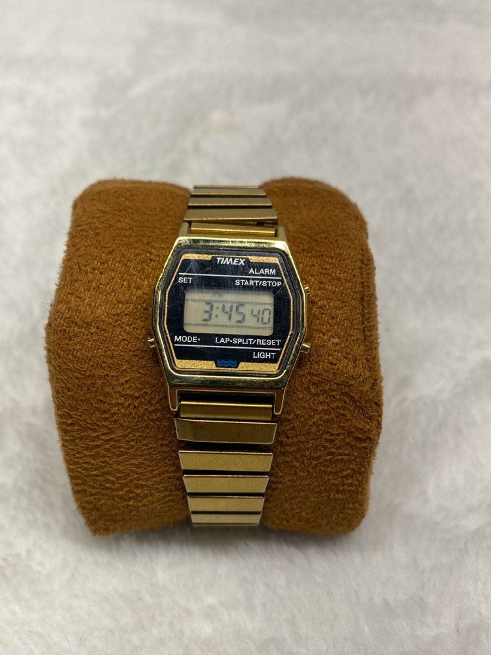 Vintage Timex Ladies Gold Tone LCD Panel Watch New Battery